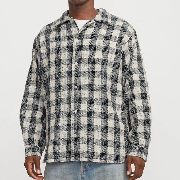 Jack&Jones Jorderek Houmd Tapestry WIDE FIT SHIRT Moonbeam L NWT in packaging - Picture 1 of 7